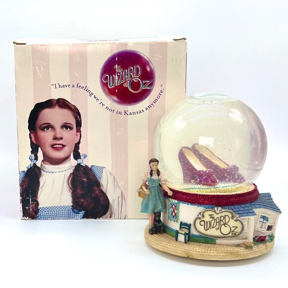 The Wizard Of Oz Ruby Slippers Snow Globe 1999 San Francisco Music Box Co - Picture 1 of 10